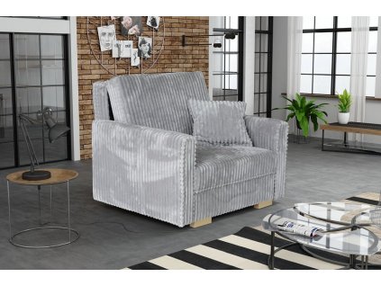 Rozkládací křeslo Vivian Piano I světle šedá