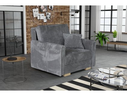 Rozkládací křeslo Vivian Piano I šedá