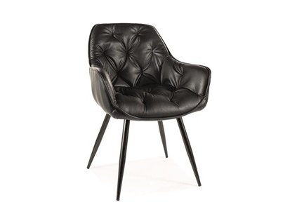 TRENDY CHERRY -  jídelní židle látka ECCO BUFFALO 11 černá /kov černá(CHERRYCC) (S) (K150-E)NOVINKA