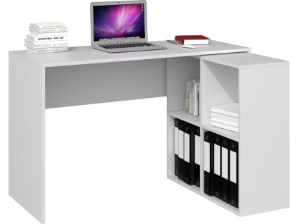 Rohový psací stůl Topa bílá