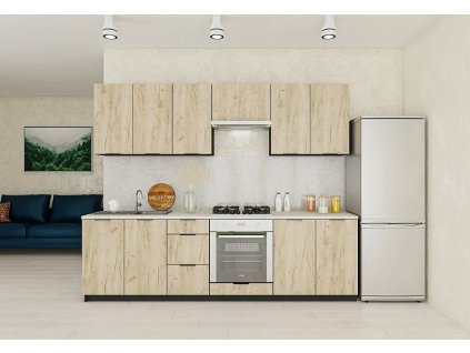 moderna kuchyna craft 260 grey kraft oak a4hwyr25ciszysya