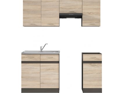 kuch.JUNONA MODUL VERZE2 BBL 1,7 (S) wenge/dub sonoma (BEZ PRAC. DESKY)