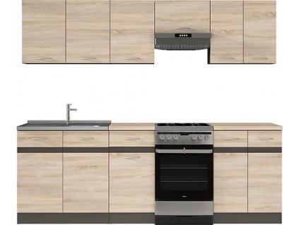 kuch.JUNONA MODUL VERZE2 BBL 2,3 (S) wenge/dub sonoma (BEZ PRAC. DESKY)