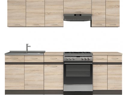 kuch.JUNONA MODUL VERZE2 BBL 2,4 (S) wenge/dub sonoma (BEZ PRAC. DESKY)