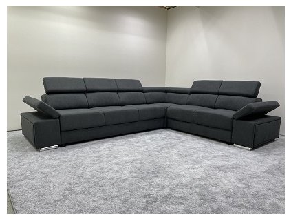 EMANUELA - UNI- 3-ROH-2 sedací souprava ,látka GRAFITOVÁ- Primo 96 (Ester naroznik bez funkcji=4balíky)(MR) - kolekce "MR" - (Z) (K250-E)