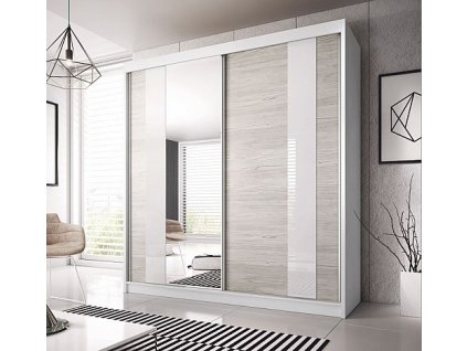 Šatní skříň MULTI 32,183cm (M) (Varianta kathul / bílé pásky)