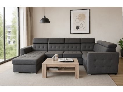 Sedací souprava Zara U levá šedá