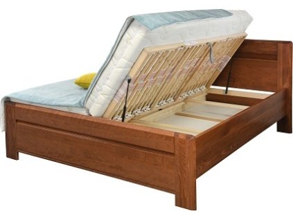 ESTER BV 160 (ERNESTA BV ) - dřevěná postel s úp (bal.č.5) a rošty (2xč.14BV,lam.53) boční výklop (BAL.6) + (bal.č.1,2,3,4) - VIŠEŇ kolekce "FN" (K150-Z)