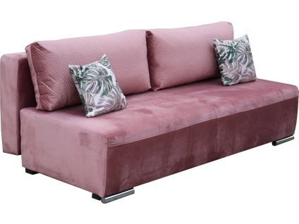 BODO pohovka rozkládací, látka starorůžová Monolith 63/dekorační polštářky Jungle P2/37  (FE) - kolekce "E" (K250-E)