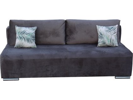 BODO pohovka rozkládací , látka hnědá coffe Monolith 20/dekorační polštářky Botanical P2/36  (FE) - kolekce "E" (K250-E)