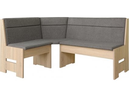 DENIS (DECO) - ROHOVÁ LAVICE -UNI- lamino DUB SONOMA(bardolino)/látka SS21 ŠEDÁ (1balík) kolekce "FN"-(K150)