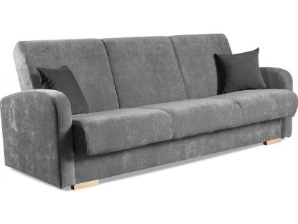 LAOSA - rozkládací pohovka, látka ŠEDÁ Matana 03/ polštáře tm. šedá Matana 05/nožky buk -(LIMBA kanapa=2balíky) kolekce "MP" (K250-S)