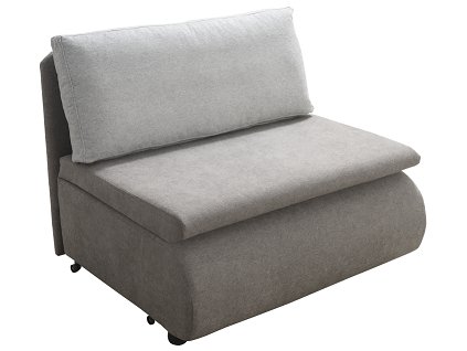 KAMIL - pohovka (KUBUŠ) látka Primo 16/polštář Primo 84 ŠEDÁ/SV.ŠEDÁ (MR) - kolekce "MR" (K250) NOVÁ LÁTKA