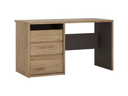 SYRAKUSA 80- Psací stůl L/P- lamino dub shetland/ šedá (Shetland 80=2BALÍKY) (W) (K150)