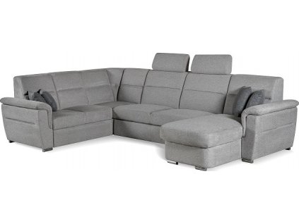 AVATAR U - PRAVÁ 2BZS+ROH+3BBZFZZ+OT1BPZS,sedací souprava látka SVĚTLE ŠEDÁ Matana 03/ polštářky Matana 05 tmavě šedá (AVATAR 21BLZS+R+3BBZFZZ+OT1BPZP=4balíky)kolekce "MP" (K250) NOVINKA
