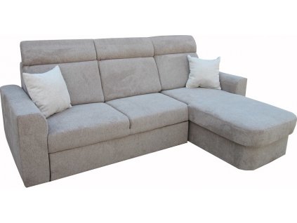 PALMARA NEW Levá -sedací souprava, látka  Diosa 19 hnědá/ polštáře 11 béžová (FE) kolekce - "E"  (K250-S)