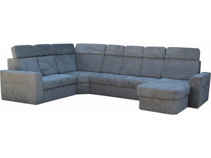 PABLO U - 2sUP+ROH+3R+OTsUP -Pravá sedací souprava, látka  Diosa 93 tmavě šedá /polštářky 93 (FE) kolekce - "E"  (K250)