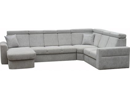 PABLO U - OTs UP+3R+ROH+2UP -Levá sedací souprava, látka  Diosa 84/polštářky 84 světle šedá (FE) kolekce - "E"  (K250)