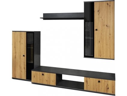 SORENTA NEW LAMELY - byt. stěna lamino Matera grafitová/ Dub artisan (SALSA  AR/MAT01=2balíky) "LP" (K150-Z)