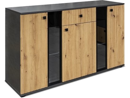 SORENTA NEW LAMELY - komoda lamino Matera grafitová/ dub artisan (SALSA AR/MAT20=2balíky) "LP" (K150-Z)