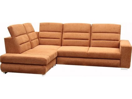 OPTIMA  Pravá - sedací souprava látka Matana 08 SKOŘICOVÁ (FE) kolekce - "E" (K250) NOVÁ LÁTKA