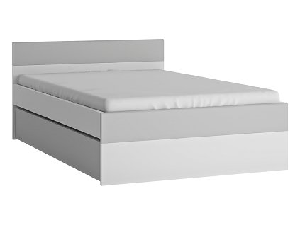 FULIA Z02- Postel  š.120 včetně úložného prostoru, bez roštu,bez matrace, lamino bílá alpská/světle šedá/šedá lesk MDF, (FLEXI FLXZ02=4BALÍKY) kolekce (W) (K150)