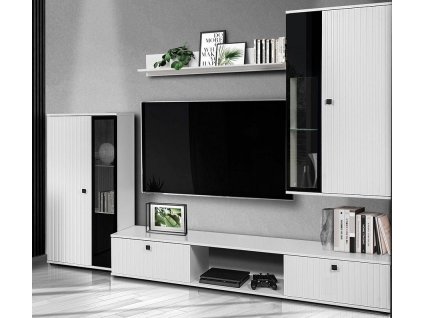Obývací stěna Silos LAMELY bílá