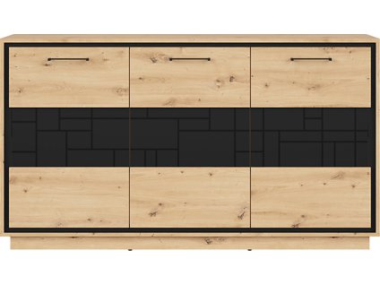 PONT KOM3D dub artisan/černý mat   / 3BAL / ***