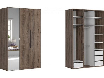 skř. FLEX (š. 150) ZESTAW 140 dub monastery/zrcadlo***