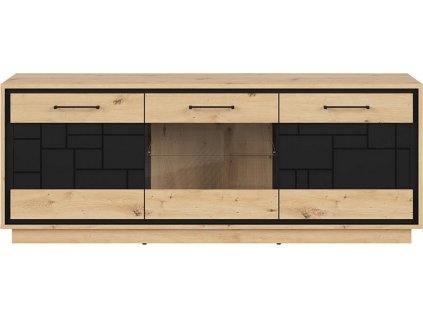 PONT RTV2D1W dub artisan/černý mat   / 2BAL / ***