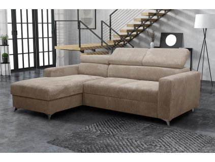 Sedací souprava Mildred Premium I levá světle hnědá