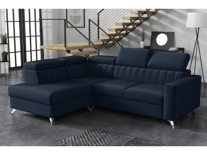 Sedací souprava Mildred Premium III levá tmavě modrá