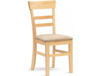 Židle PINO S látka (Odstín borovice, Sedák MAX grigio T23)