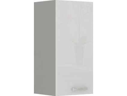 Kuchyňská skříňka Bolzano 30-G-72-1F-bílý lesk/šedá