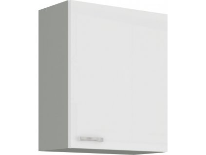 Kuchyňská skříňka Bolzano 60-G-72-1F-bílý lesk/šedá