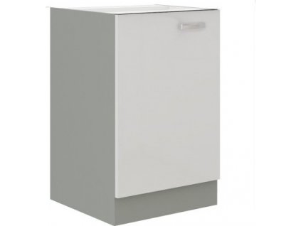 Kuchyňská skříňka Bolzano 40 D 1F BB bílý lesk/šedá