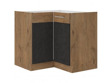 Rohová kuchyňská skříňka Vega 90x90 DN 2F BB matera mat/dub lancelot