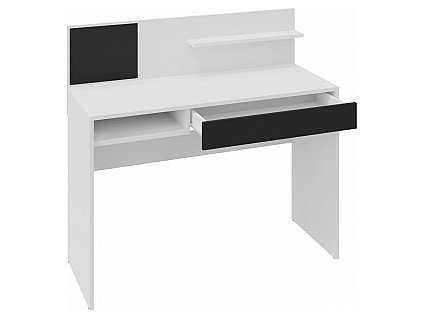 Psací stůl MAGNET bílá/černá (Varianta bílá / černý šuplík)