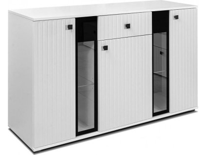 Komoda Silos LAMELY bílá