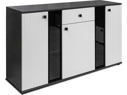 Komoda Silos LAMELY bílá/matera