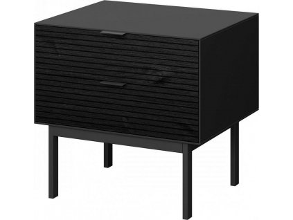 Noční stolek Sean černá/masiv černá