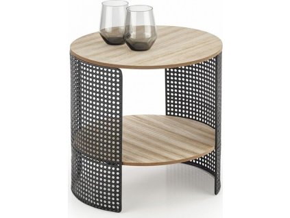 Konferenční stůl TRAFICA (Varianta přírodní dýha/ černý kov)