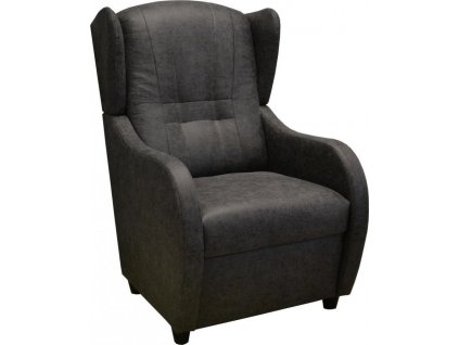 Relaxační křeslo ušák René tmavě šedé Watusi