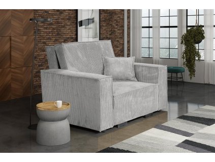 Rozkládací křeslo Vivian Star I světle šedá