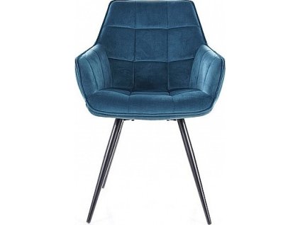 Židle ILINA (Varianta nohy černé / látka bluvel 85 tyrkysová)
