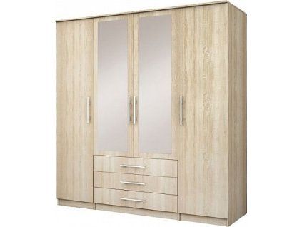 Skříň ROMA LUX 4 šatní, 200cm (Varianta dub sonoma)