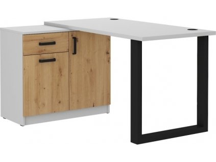 Psací stůl s komodou Matylda 130 dub artisan/sv.šedá