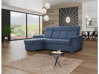 Sedací souprava Billy uni otoman modrá