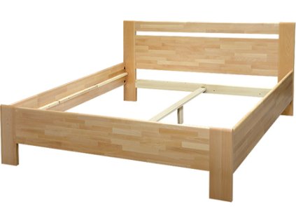 MATĚJ LUX (MATE LUX-NEW) 160 korpus MASIV - bez roštu - dřevěná postel BUK (bal.č.1-zadní čelo,bal.č.2-přední čelo,bal.č.3- kování a bočnice, bal.č.4-střed.příčka=CELKEM 4BALÍKY),kolekce "FN" (K150-Z)