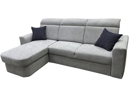 PALMARA NEW Pravá -sedací souprava, látka  Diosa 84světle šedá/ polštáře 93 tm. šedá (FE) kolekce - "E"  (K250)